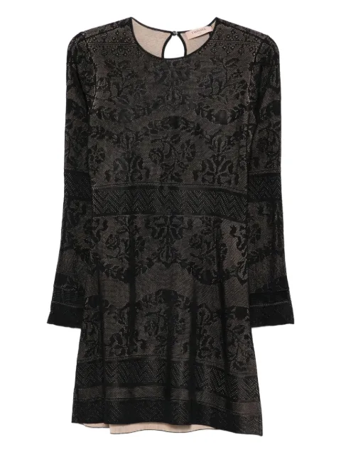 TWINSET open-work knit mini dress Black 252TP3380