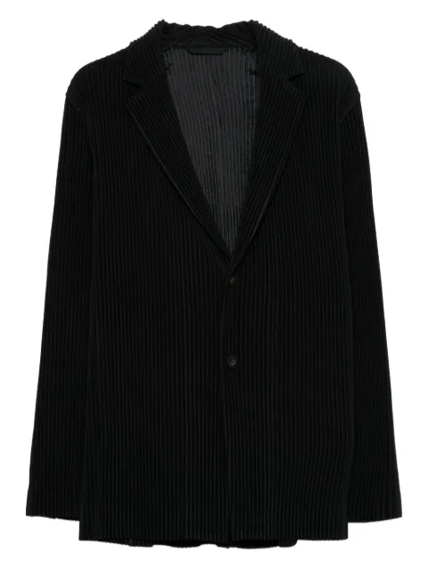 Homme Plissé Issey Miyake pleated button blazer Black HP58JD501