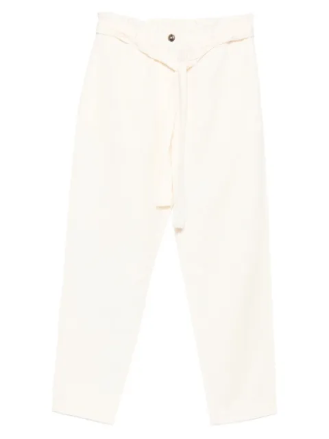 Marc O'Polo belted tie-waist trousers Neutrals 103089710045
