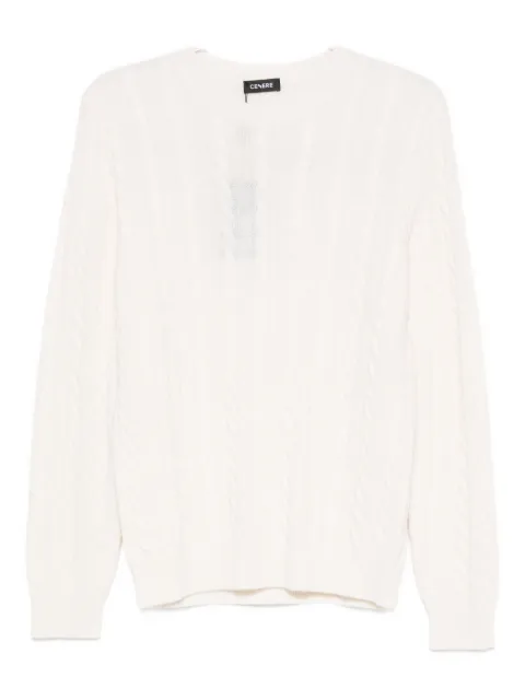 Cenere GB cable-knit wool sweater Neutrals 0325H1301