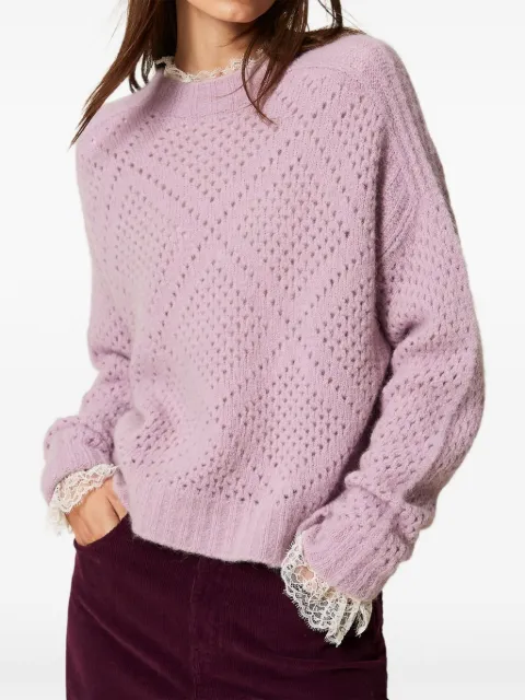 TWINSET diamond pattern sweater Purple 252TT3135