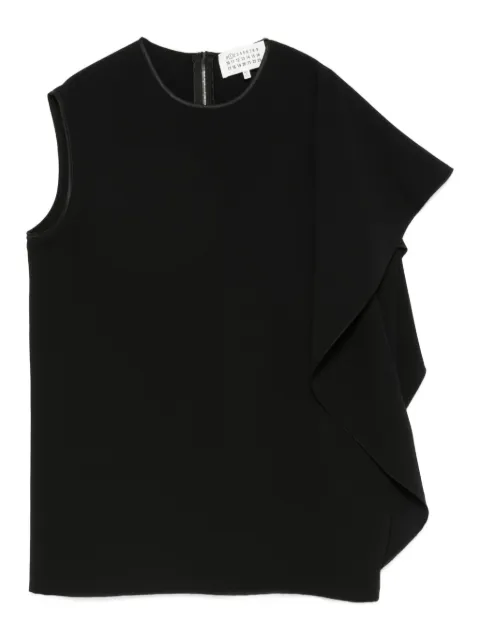 Maison Martin Margiela Pre-Owned 2010s asymmetrical ruffle blouse Black MM600UL