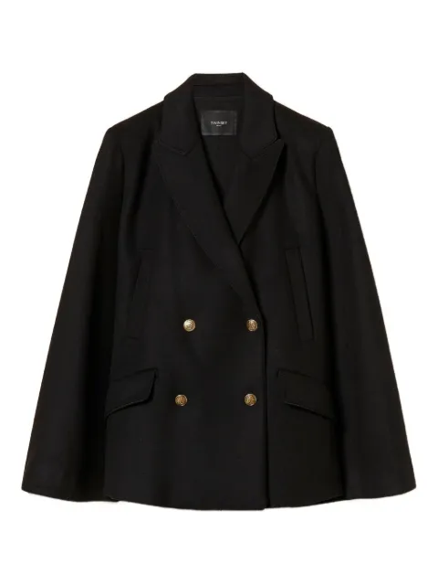 TWINSET wool-blend double-breasted coat Black 252TS2130