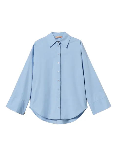 TWINSET wide-cuff button-down shirt Blue 252TF2072