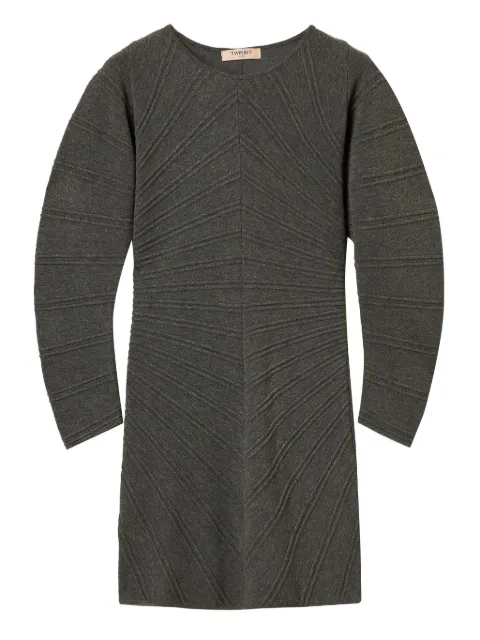 TWINSET stitch-pattern knit dress Grey 252TP3133
