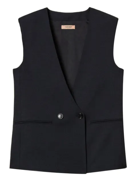 TWINSET double-breasted waistcoat Blue 252TT2126