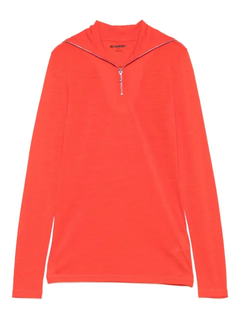 Jil Sander high-neck zip-front sweatshirt Red J40GC0021J70021