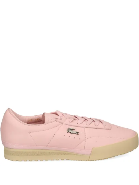Lacoste logo-plaque leather sneakers Pink 750SFA0161AAM