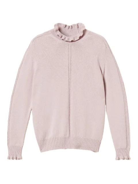 TWINSET ruffled high-neck sweater Pink 252TT3350