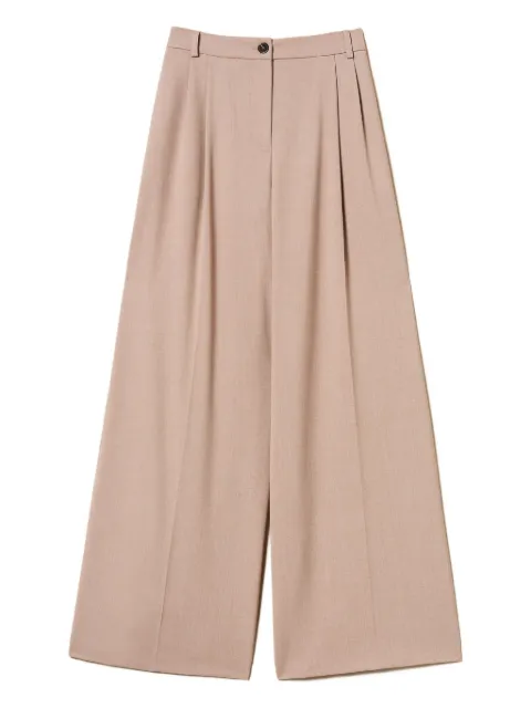 TWINSET pleated palazzo pants Neutrals 252TF2043