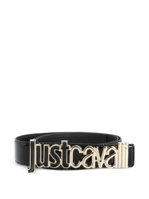 Just Cavalli leather logo-buckle belt Black 78RA6F3AZS977