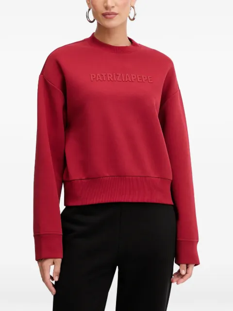 Patrizia Pepe logo-lettering crew-neck sweatshirt Red 8M1708J305