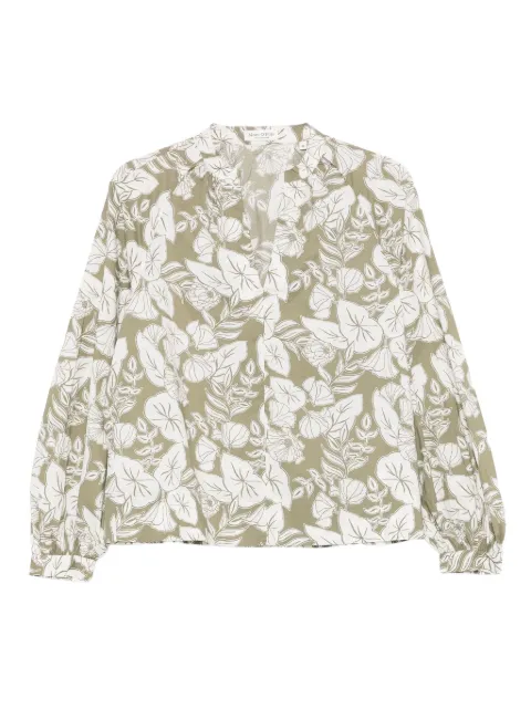 Marc O'Polo floral-print V-neck blouse Green M03096942405