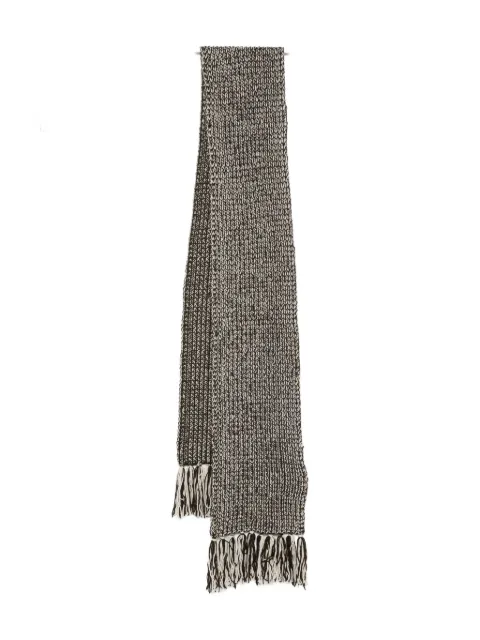 Marc O'Polo ribbed-knit fringe scarf Grey 110614602125