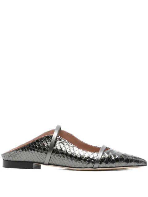 Malone Souliers leather pointed-toe flats Grey MAUREENFLAT356