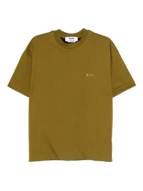 MSGM logo-detail T-shirt Green 3940MM85257798