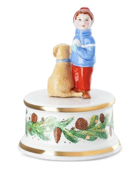 HUTSCHENREUTHER small Christmas musical box (12.3cm x 9cm) White H6