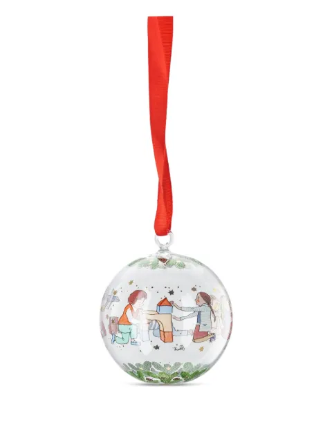 HUTSCHENREUTHER children-playing glass Christmas ornament (6cm) White H4
