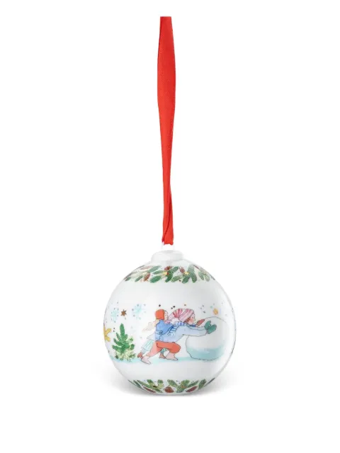 HUTSCHENREUTHER children snow Christmas bauble ornament (6.2cm) White H2