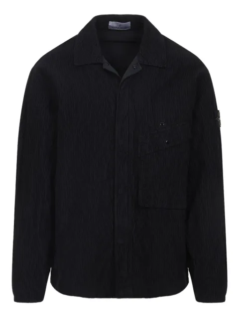 Stone Island corduroy patch-pocket shirt Black K2S151200020S0229