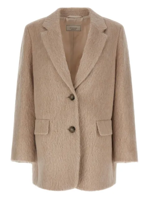Peserico single-breasted flap-pocket blazer Neutrals S21474Z02142943