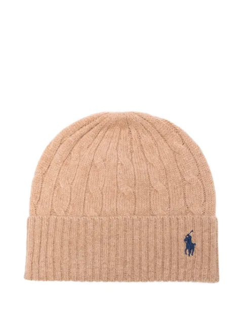 Polo Ralph Lauren cable-knit beanie hat Brown 455981442004