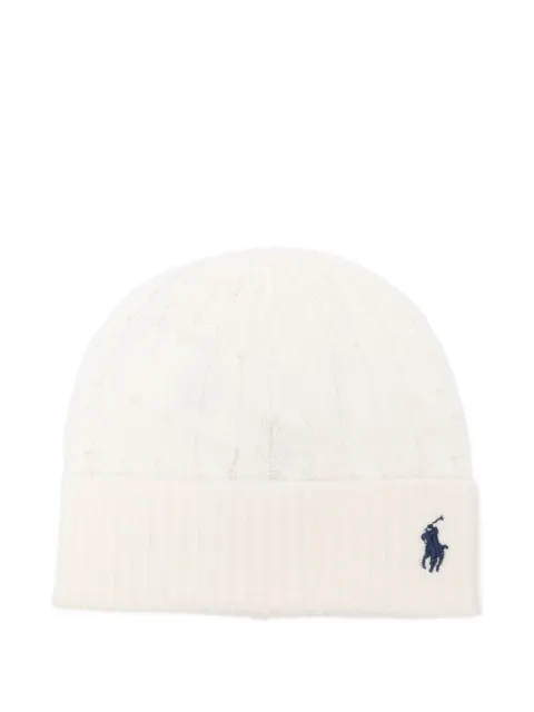 Polo Ralph Lauren cable-knit beanie hat Neutrals 455981442003
