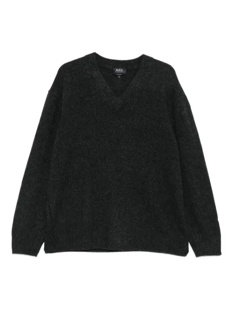 A.P.C. v-neck wool sweater Grey WYAADM23380