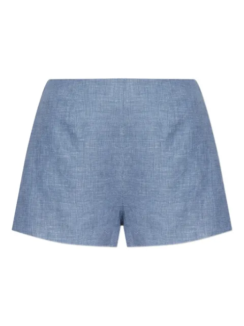 Posse button-detailing linen tailored shorts Blue PS1567