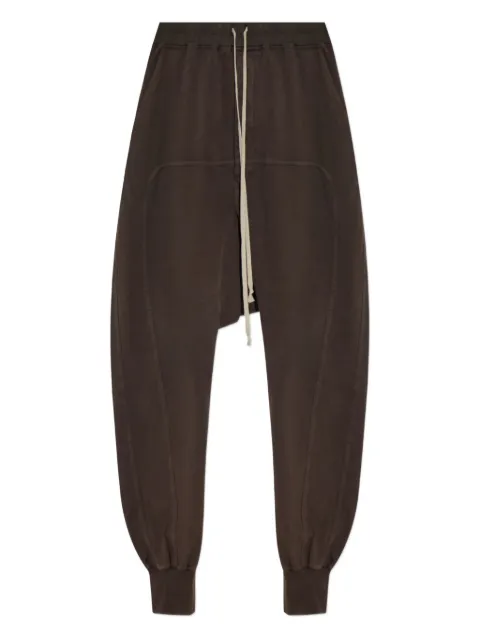 Rick Owens DRKSHDW drawstring cuffed trousers Brown DU02E7395RIG
