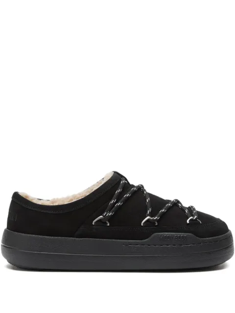 Moon Boot Park lace-detail shearling slippers Black 80D2470210