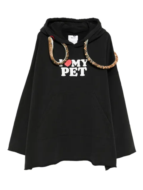 Doublet I Love My Pet hoodie Black 25AW36CS398