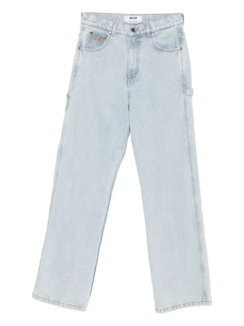 MSGM logo-embroidery carpenter jeans Blue 3940MP237L257592