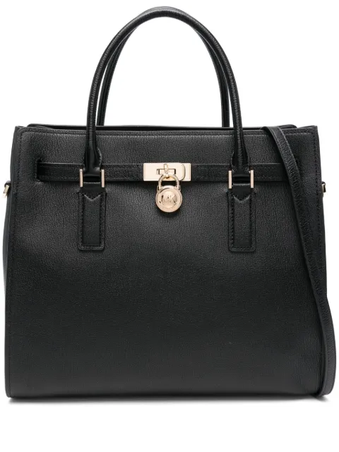Michael Michael Kors large Hamilton Moderne padlock-detail tote bag Black 30F5GNXS3L