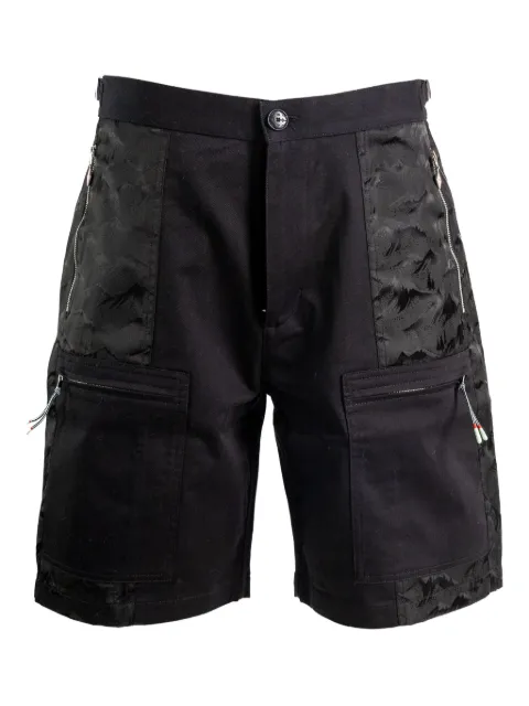 Casablanca mountain-print cargo shorts Black MPF25TR323