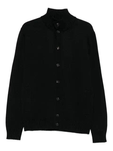 Zanone high-neck button-fastening cardigan Black 810130ZR229