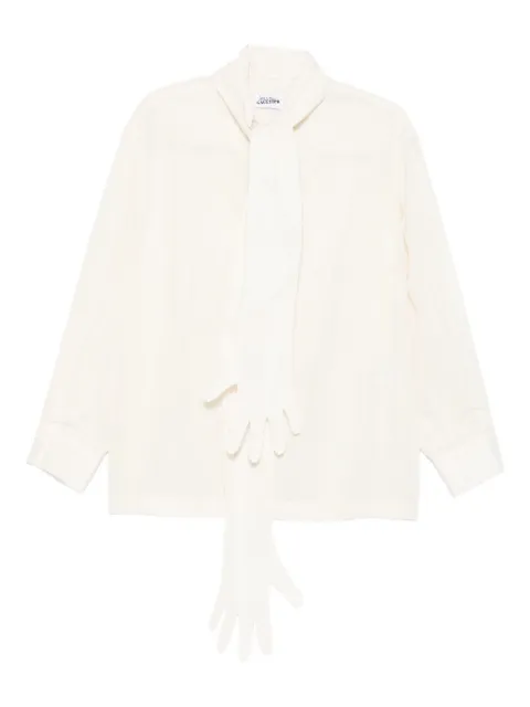 Jean Paul Gaultier glove-detail blouse Neutrals 2503WST027W009