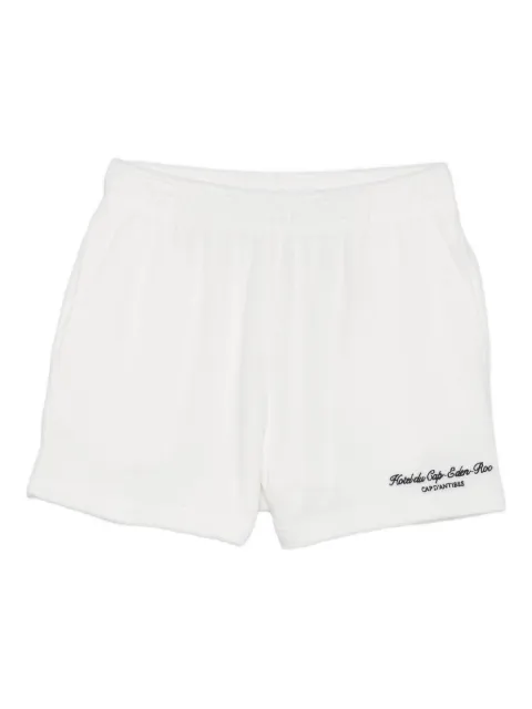 Sporty & Rich embroidered cotton shorts White SH00160673WH01