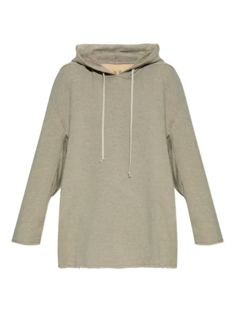 Rick Owens DRKSHDW frayed-hem hoodie Green DU02E7280FGM