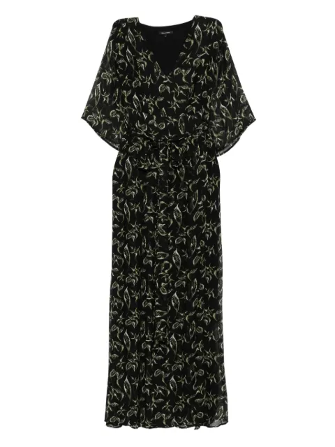 Marc O'Polo floral belted maxi dress Black 3135021341