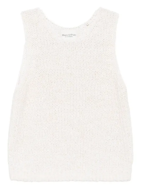 Marc O'Polo open-knit sleeveless top Neutrals M03601063105