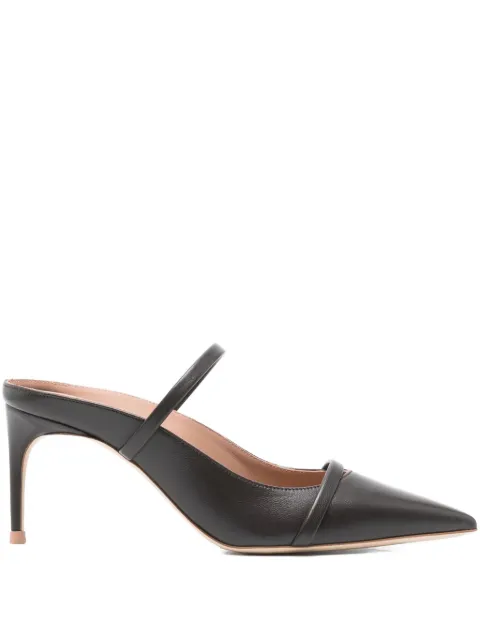 Malone Souliers 70mm leather pointed-toe mules Brown AURORA7015