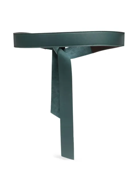 Niu knotted leather belt Green AW25C61N002