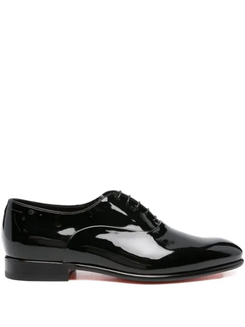 Santoni lace-up patent-leather oxford shoes Black MCAD18908BC3MVER
