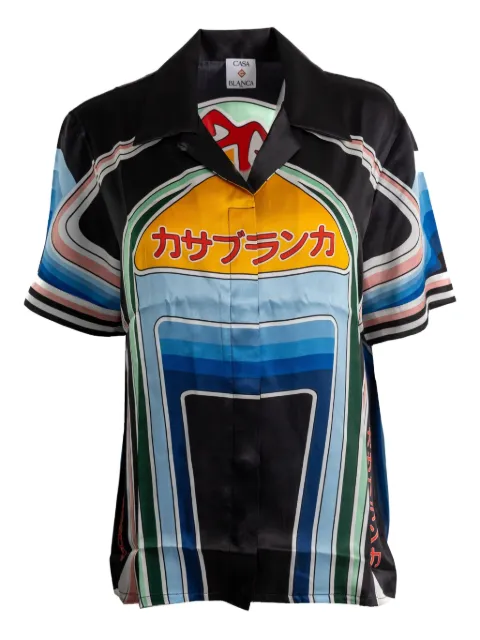 Casablanca graphic-print shirt Black WPF25SH20006