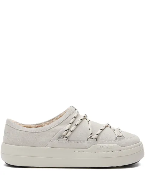 Moon Boot Park lace-up shearling slip-ons Grey 80D2470210