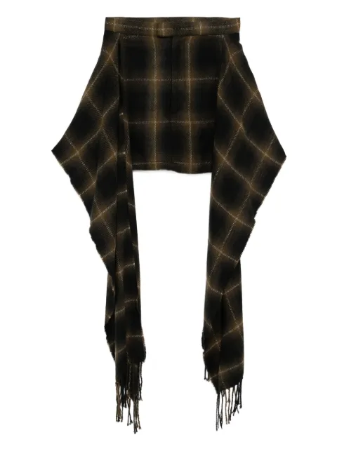 Maison MIHARA YASUHIRO checked skirt Black B15SK121