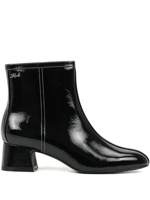 Karl Lagerfeld patent-leather boots Black KL30351
