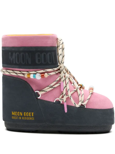 Moon Boot x Guest In Residence Icon Low beaded suede boots Grey 80D1409730