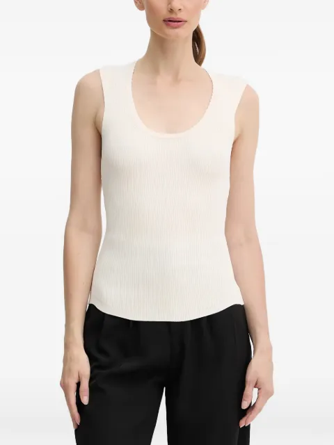TWINSET sleeveless ribbed tank top Neutrals 252TP3350
